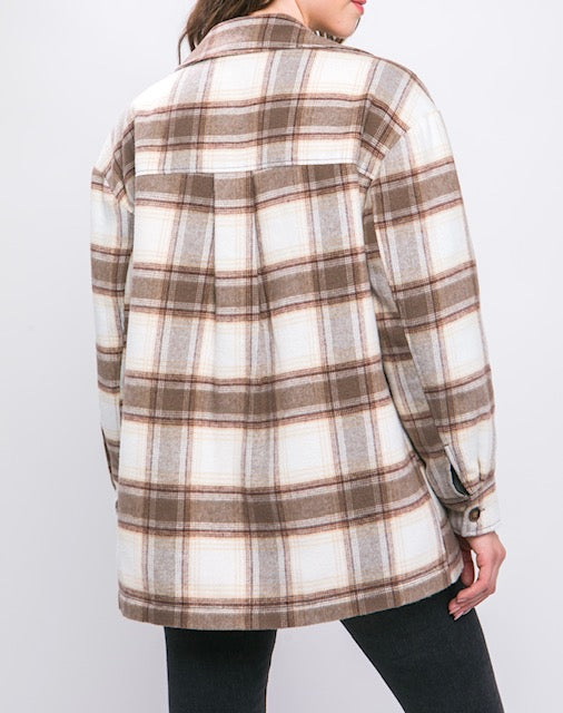 Shacket: Farmer Jacket with Sherpa Lining