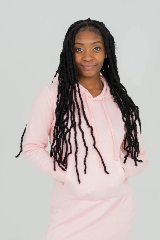 Light Pink Hoodie Dress