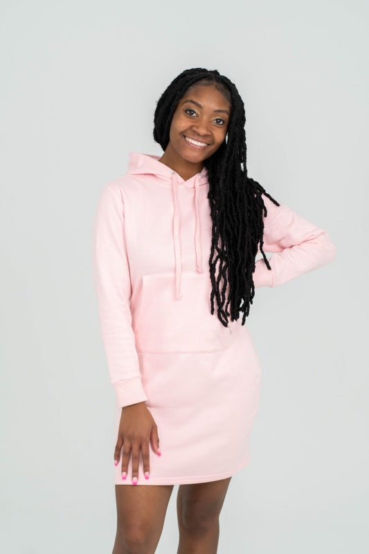 Light Pink Hoodie Dress